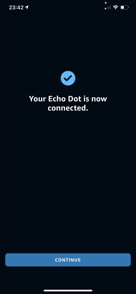 Choose WiFi and Continue