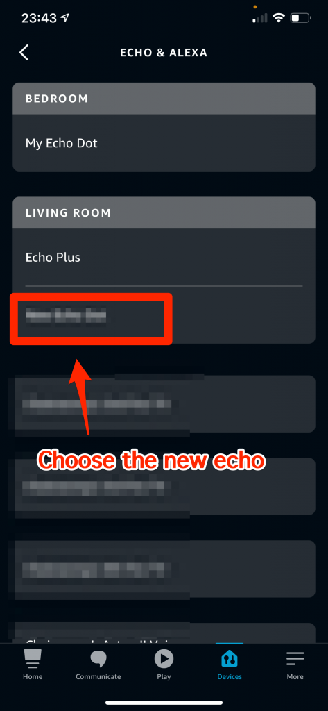 Choose the new echo