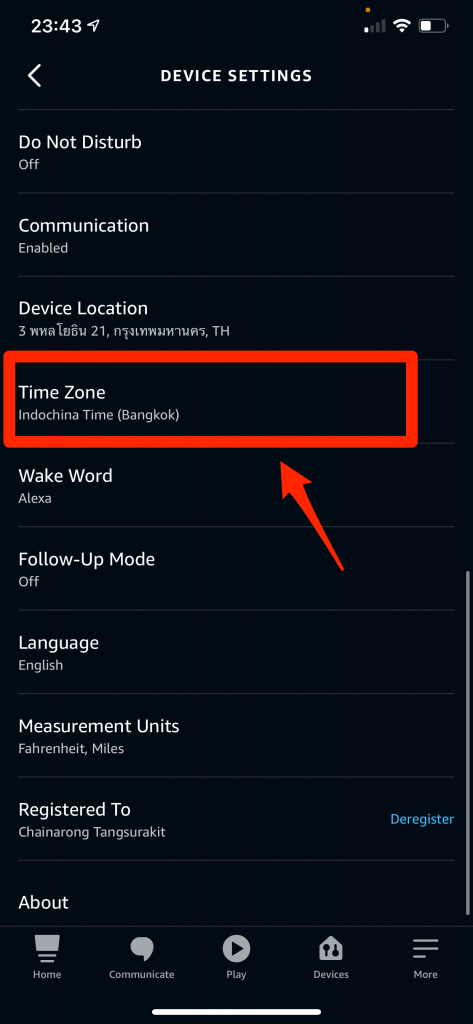 Change timezone to Indochina