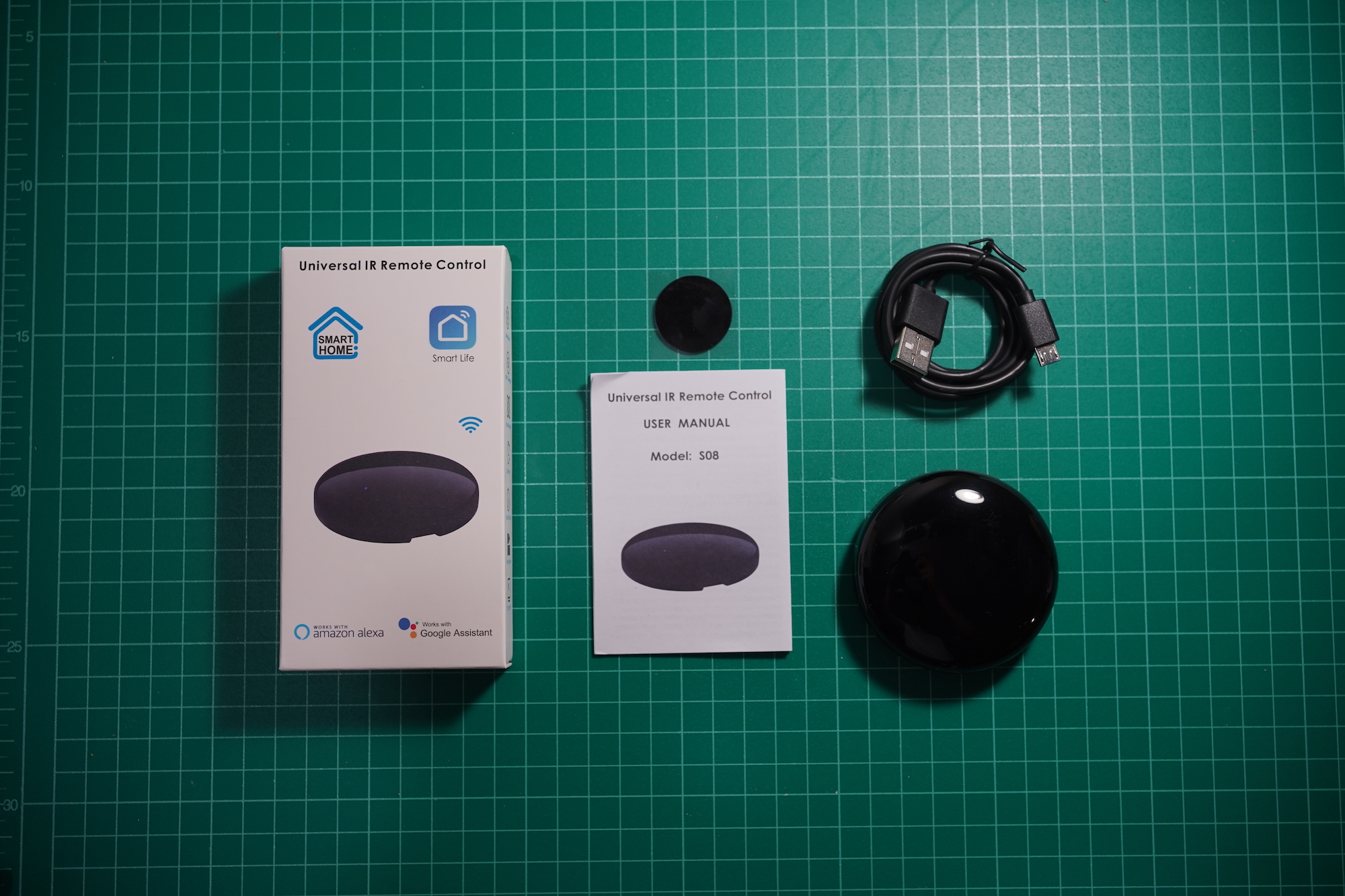 Tuya S08 WiFi IR Remote Inside the box