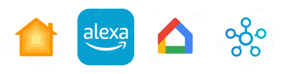 Smart Home Brand Logo Google Home, Alexa, Apple Home Kit